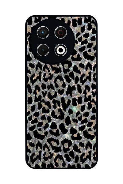 TECNO Spark 30 Pro Uyumlu Hologram Leopar Tasarımlı Glossy Premium Kılıf