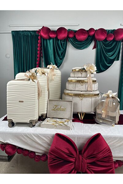 Benjamin Çeyiz Kapiçino Sandık Valiz Takımı Çeyiz Seti