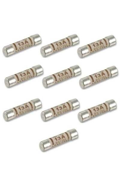 BKMax (10 قطع) خرطوشة فيوز BS1362، 13 أمبير - فيوز أمان كهربائي عالي الجودة