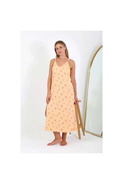 Narnuga Mi̇ray- Women's Plus Size Long Nightgown with String Straps