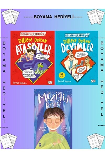 Timaş Yayınları Boyamalı Dillere Destan Atasözler Deyimler Müziğin Rengi Ferh...