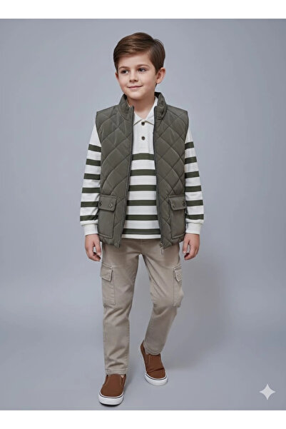 Yonca Çocuk طقم إركان للأطفال 7196 مكون من سترة وبنطلون تريكو من 3 قطع
