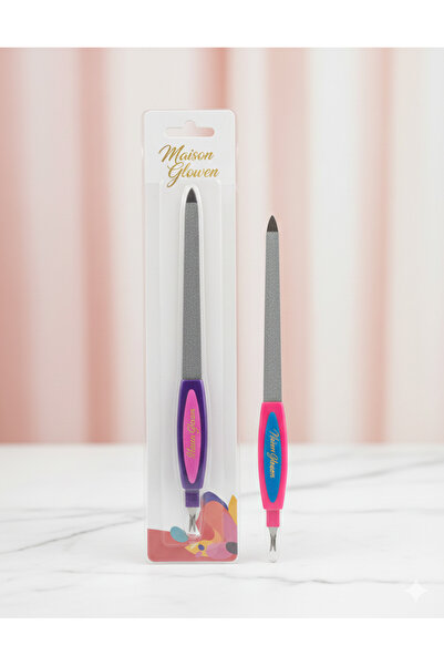 MAISON GLOWEN مبرد أظافر فردي طويل ذو وجهين