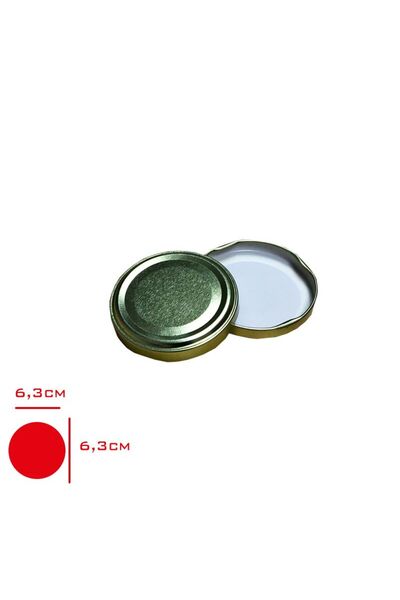 Kumsal Mutfak Ambalaj SARTEN KAVANOZ KAPAGI GOLD DOKME 63 MM- 10 adet