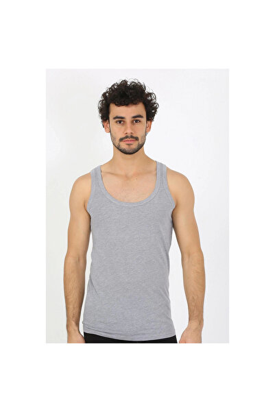Narnuga Mi̇ray - Men's Gray Ribbed Tank Top