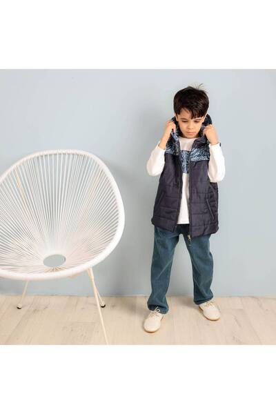 Mamnon navy blue patterned jacket