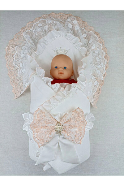 Marsilyan بطانية أطفال حديثي الولادة مطرزة بتاج الصحراء تريلوكس