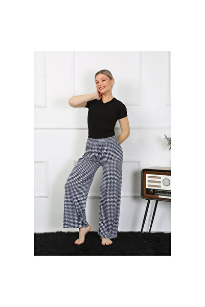 Narnuga Mi̇ray- Women's Wide Leg Combed Cotton Top and Bottom Set