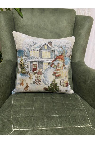 MYHOMEGOBLEN Tapestry Christmas Throw Pillow Cover45X45