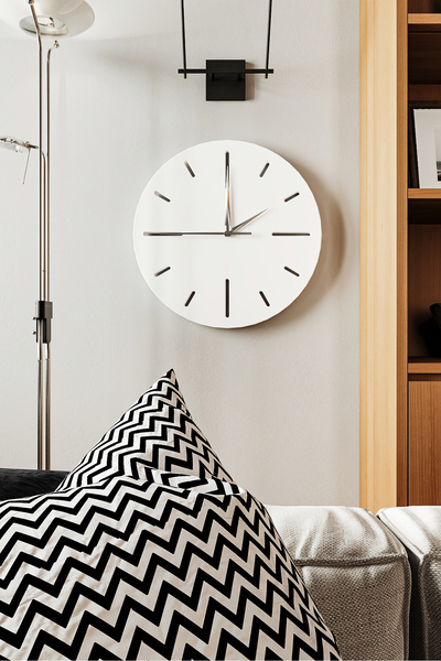 Wooden Studio Modern Ahşap Duvar Saati, Salon Duvar Saati, Ev Duvar Saati, Ge...