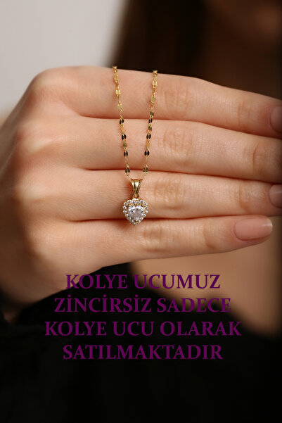 Cemre Gold 14 Ayar Altın Şık Kalp Kolye Ucu