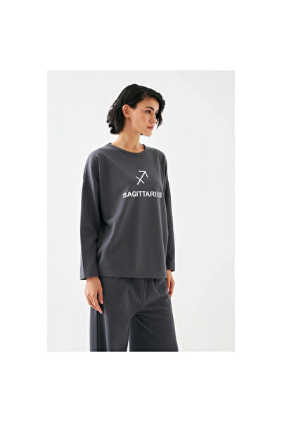 Narnuga Mi̇ray- Women's Smoked Bow Sign O Oversized 2 Thread Tracksuit Home Wear Set