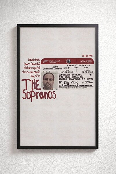 BuzzDesigns The Sopranos – Tony Soprano Lisans Tasarımlı İkonik Poster Tablos...