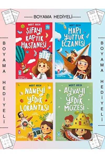 Timaş Yayınları Boyamalı Şifayı Kaptık Hastanesi Hapı Yuttuk Eczanesi Naneyi ...