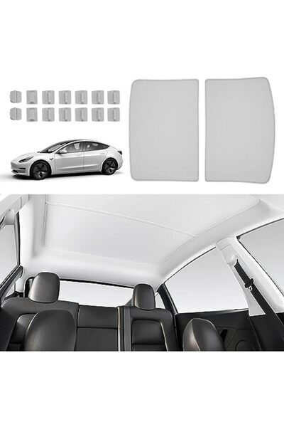 MericLine غطاء نافذة السقف لسيارة تسلا موديل Y 2020-2023 قابل للطي مع حقيبة ع...