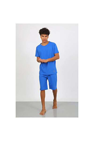 Narnuga MİRAY- طقم بيجامة رجالي من القطن من لاكوست، قميص علوي وسروال قصير من ...