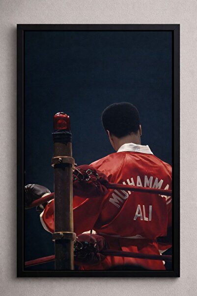 BuzzDesigns Muhammad Ali – Köşedeki Efsane Tablosu (Çerçeveli)
