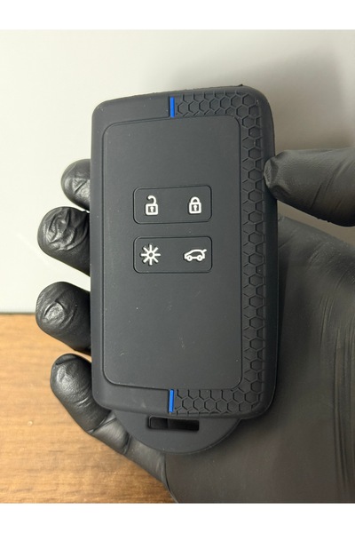 Luxe Aksesuarr Renault Talisman Megane4 Dacia Duster Kart 4 Button Honeycomb Pattern Key Fob Protection Case