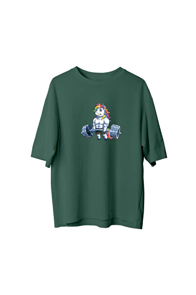CANDLEMASTORE Unicorn Gym - Oversized T-Shirt