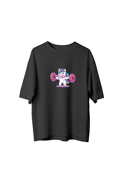 CANDLEMASTORE Sweety Unicorn Gym - Oversized T-Shirt