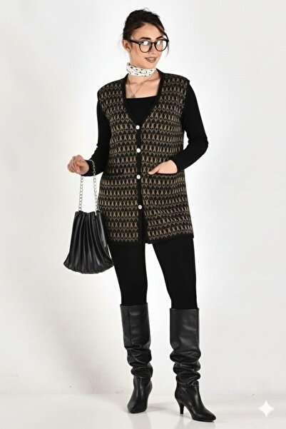 onno style women Classic Knitwear Colorful Buttoned Vest