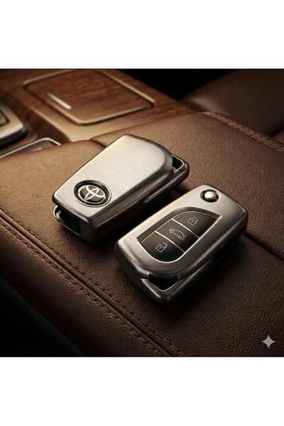 Marsilyan غطاء حماية ذكي من السيليكون بـ 3 أزرار لمفتاح السيارة متوافق مع توي...