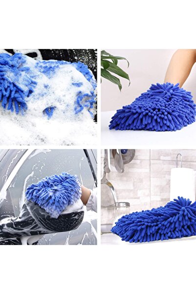 OSKA GLOBAL Car Auto Washing Cleaning Glove Sponge Plush Large Size 22X19Cm