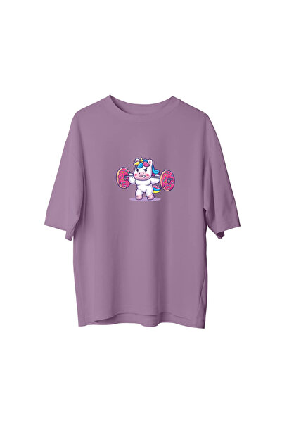 CANDLEMASTORE Sweety Unicorn Gym - Oversized T-Shirt