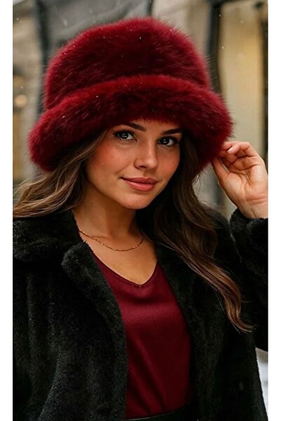giez Russian kalpak model black fur-lined trendy hat beanie