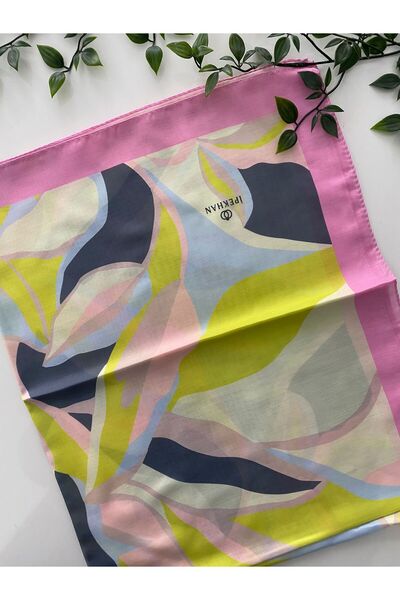 İpekhan Lilyum Desen İnce Pamuk Şal