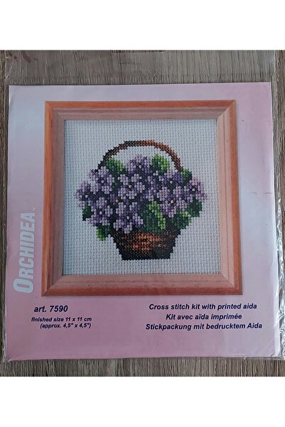 Orchidea Baskılı Kanaviçe Kit