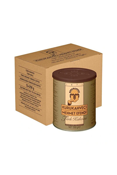 Mehmet Efendi قهوة كوروكاهفيتشي التركية 250 جرام علبة معدنية 12 قطعة