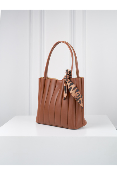 Mojeva Mara Women's Pleated Leather Puppy Handbag and Shoulder Bag