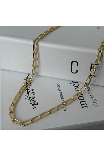 olvera shine 14k xUPİNG Antialerjen Ataç Kolye Gold / 42 cm