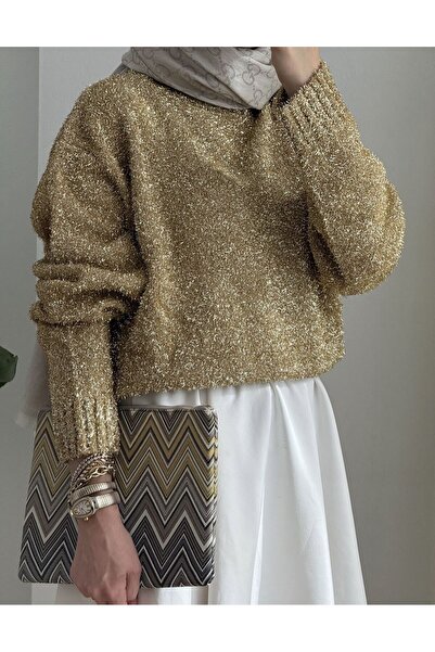 nizzell Stylish Glittery Sweater over Skirt – Knitwear, Suitable for Daily an...