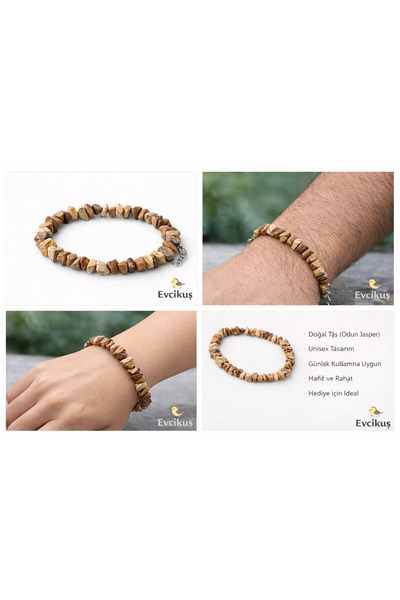 Doğal Taşlar سوار من حجر الجاسبر الطبيعي المكسور - للاستخدام اليومي للجنسين