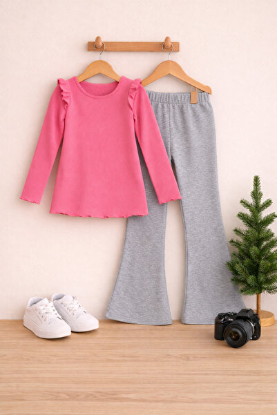 Yumozo Kız Çocuk Kaşkorse 2 li Uzun Kol Eşofman Takımı