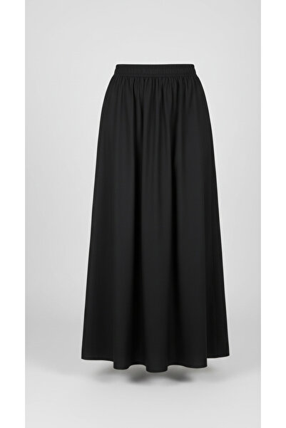 Nai baby Long Poplin Skirt with Pockets and Elastic Waist