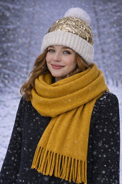 kuru Fii personajul principal al combinației de iarnă! Beretă Pofidik + Șal m...