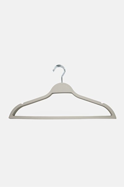 Lifestyle 5 Pieces Non-Slip Rubberized Hangers Set, Light Grey