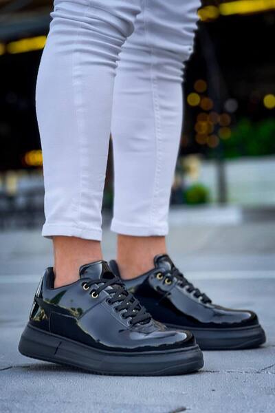 Zapatos حذاء رياضي رجالي KB-X20 برباط من الجلد اللامع للاستخدام اليومي RST - ...