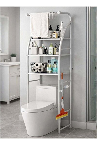 SUPPLIER Stainless Steel Shelf Bathroom Space Saver, 3-Tier Toilet Towel Storage Rack Holder Over The Bathroo