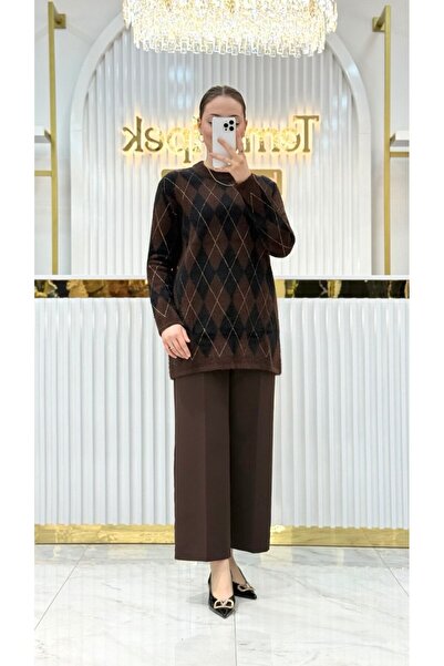 Nefise Baklava Desen Simli Tunik