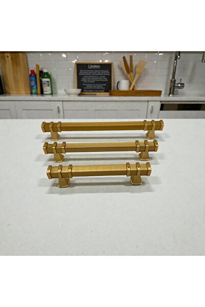 SOFT Kulp Center Berlin Gold Mobilya Kulpu-160mm (16CM) Delik Arası-Dolap & Ç...