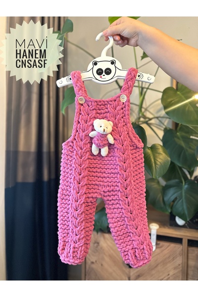 CNSASF Ayıcıklı Bebek Tulumu/El Örgüsü