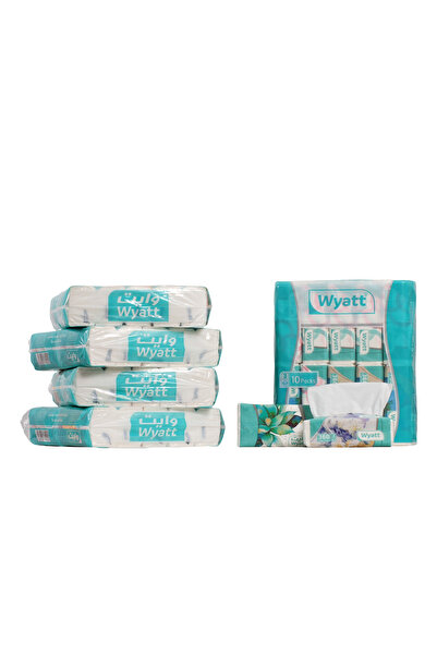 wyatt White Tissues - 50 Packs - 360 Single Tissues, 3 Ply