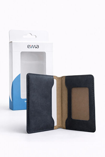 EİMA Premium Magsafe Leather Card Holder Wallet
