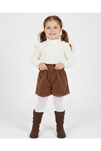 Egelite Girl's 4-5-6-7-8 Year Old Stylish 2-Piece Set with Velvet Shorts L Ho...