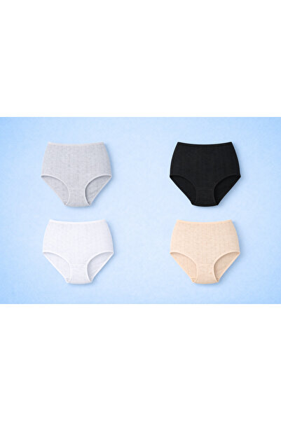 belpa Women's Heart Patterned 100% Cotton Panties 8 Pieces