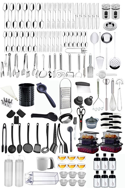 Mirilliahome Fork Spoon Knife Set for 6 People 72 Pieces Kitchen Utensils and Dowry Set